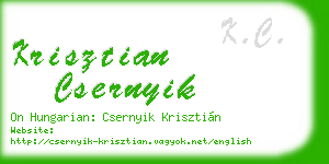 krisztian csernyik business card