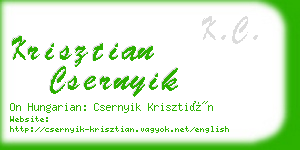 krisztian csernyik business card